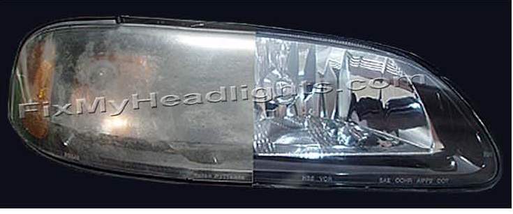 Headlight restoration kit before and after results